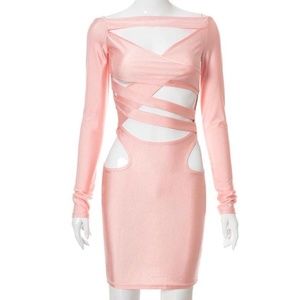 Cut Out Pink Dress NWT